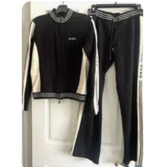 BCBG Women Size XL/Lg Cotton Blend Track Jogger Suit Jacket & Pants Tracksuit - Picture 4 of 14